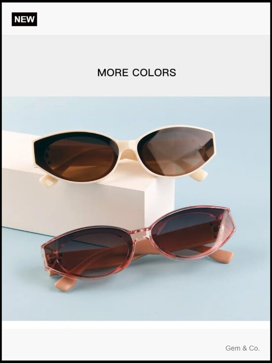 Vintage Cat Eye Sunglasses Small Frame Cute Travel Eyewear UV400 Protection